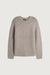 Basic crewneck sweater in heather taupe grey — main image
