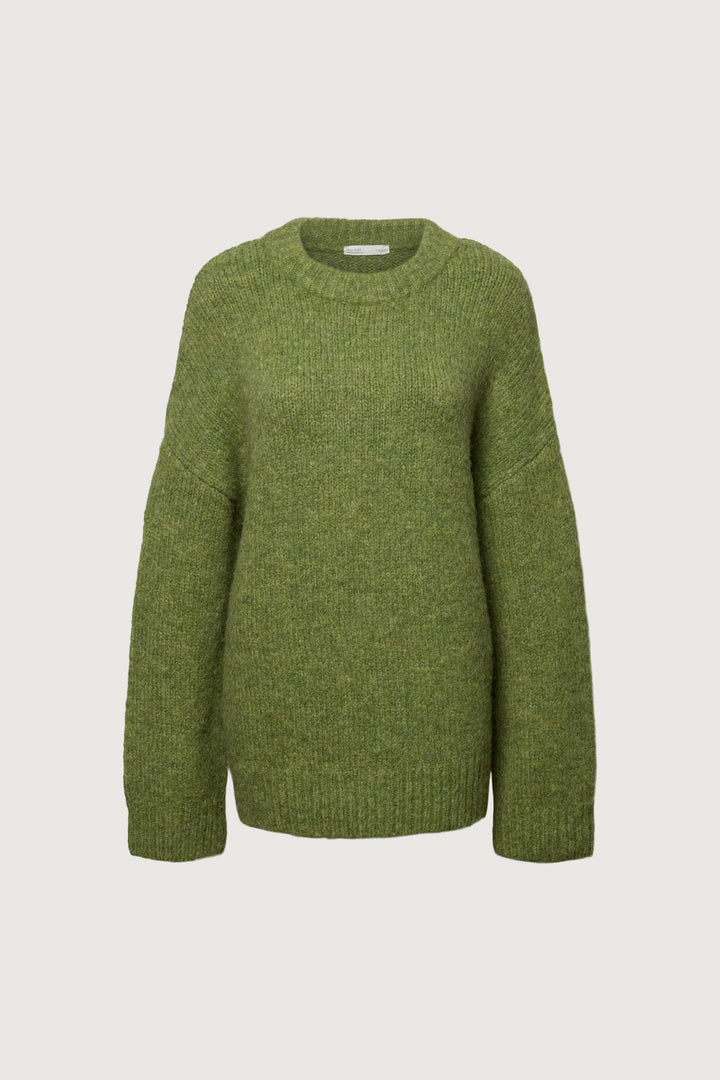 OVERSIZED CREWNECK SWEATER in Iguana — alternate angle