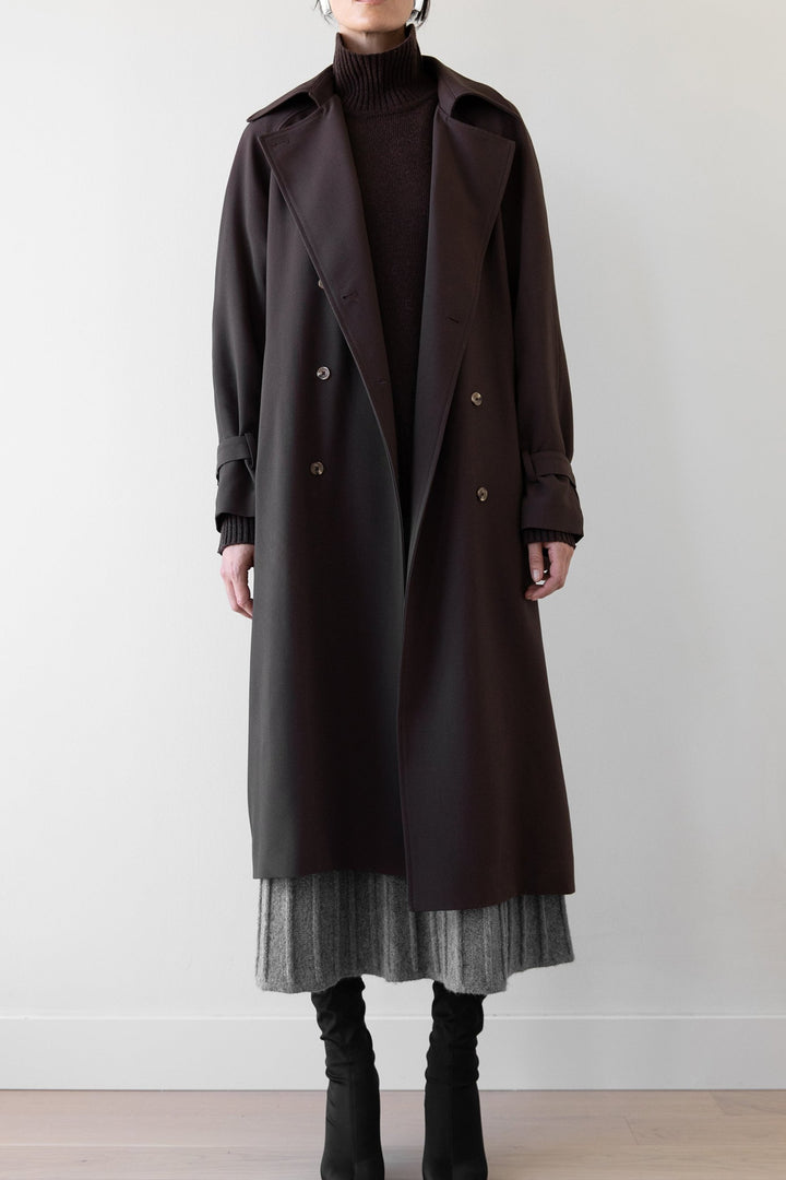 WOOL-BLEND OVERSIZED TURTLENECK SWEATER in Turkish Coffee — alternate angle