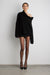 Oversized slouchy off the shoulder sweater in black — main image