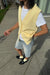 Button front sweater vest in flan — main image