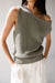 Relaxed off the shoulder sweater in vetiver — main image