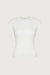 Knit mockneck top in cream — main image