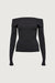 RIBBED OFF THE SHOULDER SWEATER