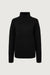 Soft brushed turtleneck sweater in black — main image