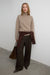 Soft brushed turtleneck sweater in heather taupe — main image