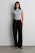 Ottoman ribbed knit sleeveless top in ice grey — main image
