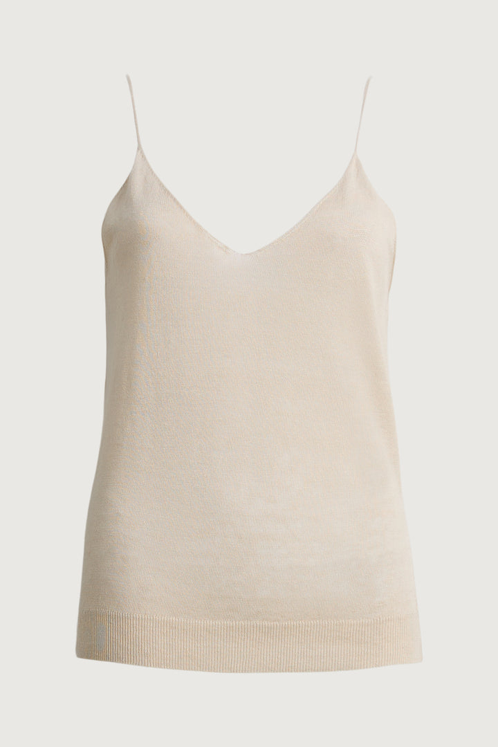 LINEN BLEND TANK TOP in Linen — alternate angle