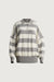Striped rugby polo sweater in grey cream stripe — main image