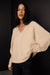 V-neck sweater in oat — main image