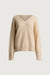V-neck sweater in oat — main image