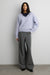Ribbed knit v-neck sweater in lavender blue — main image