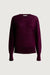 Merino wool sweater in dark fig — main image