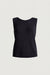 Open-knit sweater vest in black — main image