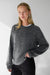 Oversized wool blend crewneck in charcoal — main image