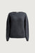 Wool crewneck sweater in charcoal — main image