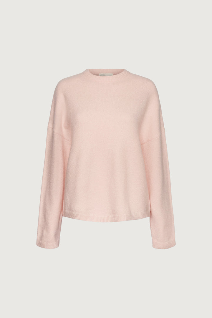 CREWNECK SWEATER in PINK BLOSSOM — alternate angle