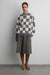 Checkered crewneck sweater in charcoal oatmeal check — main image