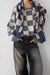 Checkered crewneck sweater in charcoal oatmeal — main image