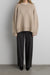 Crewneck sweater in heather taupe solid — main image