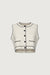 Button up sweater vest in cream black — main image