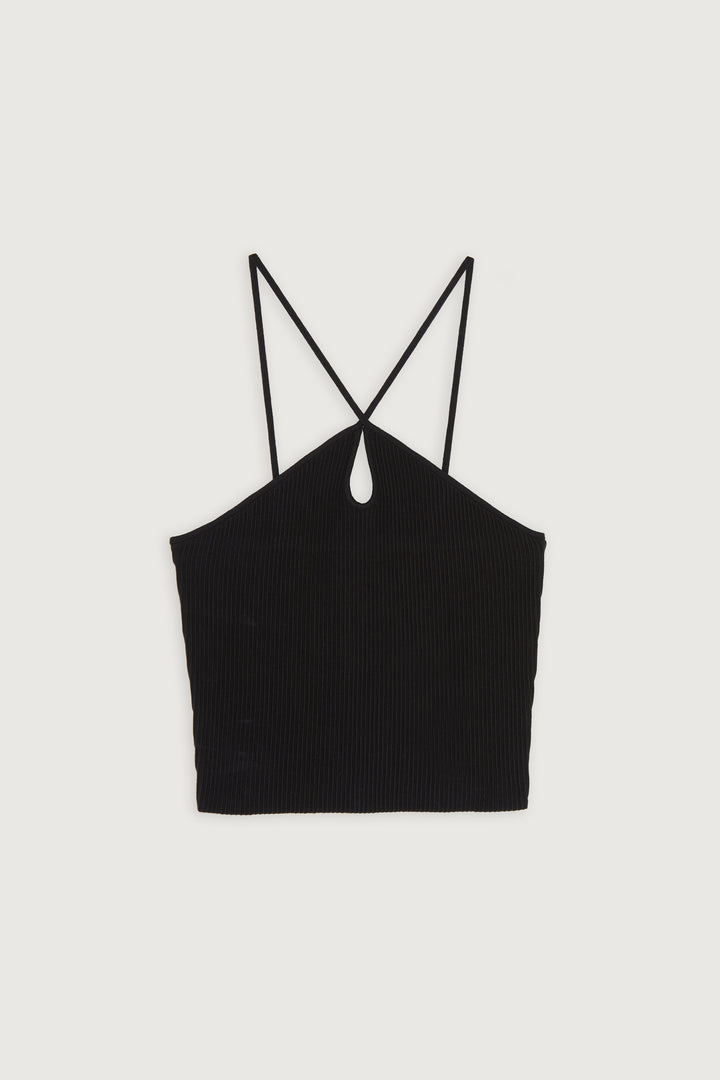 KEYHOLE TANK in Black — alternate angle
