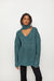Oversized turtleneck sweater in seamoss — main image