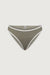 Contrast detail low-rise bikini bottom in vetiver cream — main image