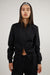 High neck zip-up jacket in black — main image