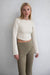 Corset long sleeve top in pelican — main image