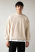 Knit crewneck top in oatmeal — main image