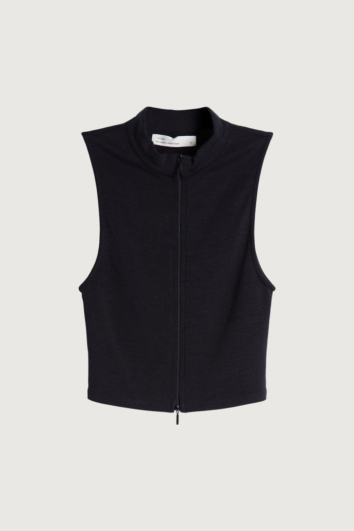 FRONT ZIP MOCKNECK SCUBA TANK in Black Beauty — alternate angle