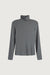 Turtleneck knit top in gunmetal — main image