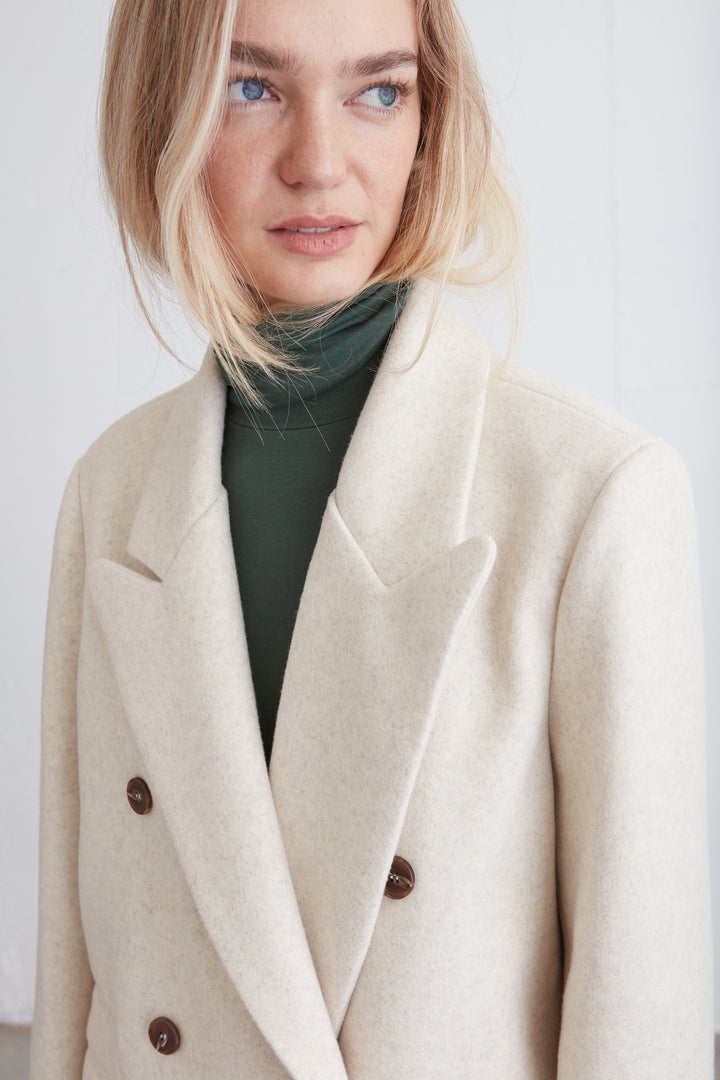 TURTLENECK KNIT TOP in Jungle Green — alternate angle