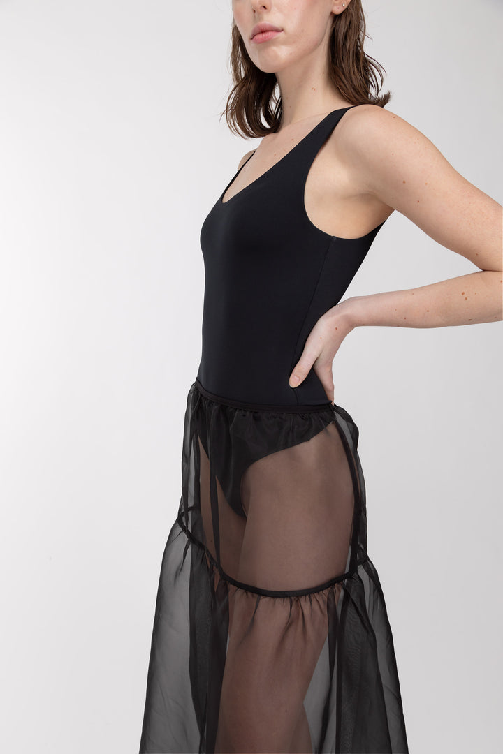 SCOOP NECKLINE BODYSUIT in Black — alternate angle