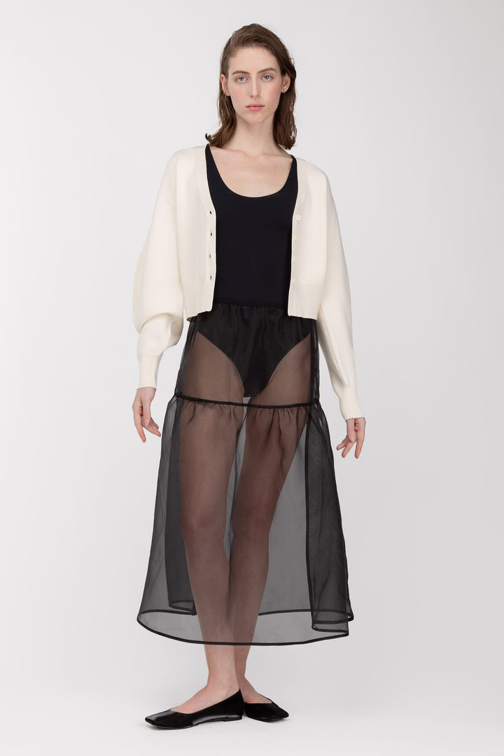 SCOOP NECKLINE BODYSUIT in Black — alternate angle