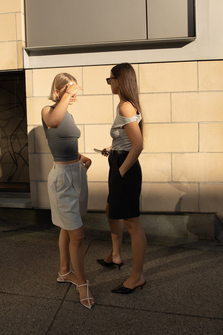 OPEN BACK KNIT TOP in Lava Smoke — alternate angle