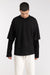 Layered crewneck in black — main image