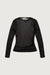 Mesh long sleeve top in black — main image