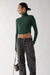 Cropped turtleneck top in sycamore — main image