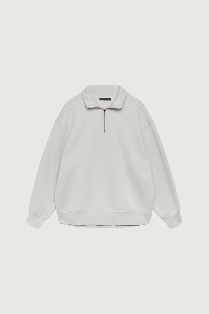 HALF-ZIP SWEATSHIRT in Pelican — alternate angle