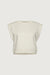 Structured shoulder tank in cream — main image
