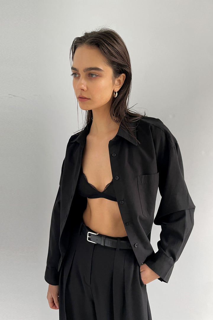 LACE BRALETTE in Black — alternate angle