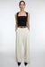 Square neck tank top in black — main image