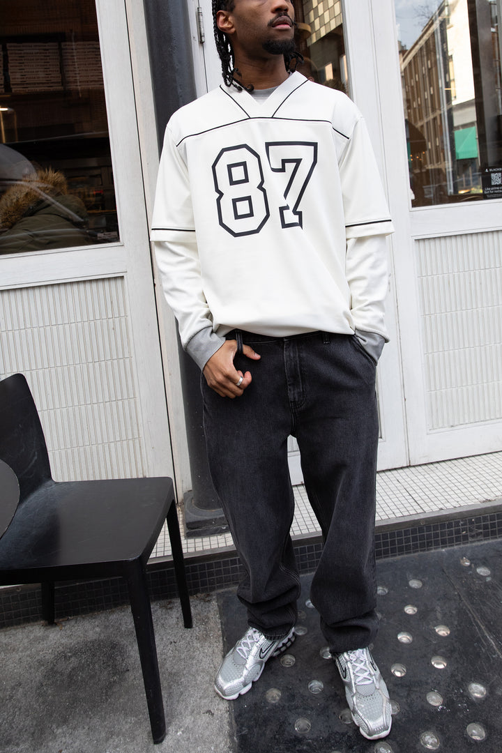 FOOTBALL JERSEY in Cream — alternate angle