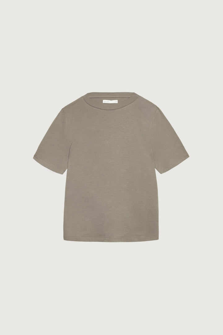 COTTON MODAL CLASSIC FIT CREWNECK T-SHIRT in Brindle — alternate angle