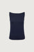 High neck tank top in navy — main image