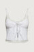 TIE FRONT LACE TRIM TANK CAMISOLE