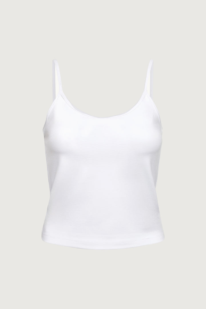 FORM CAMI TANK TOP in White — alternate angle