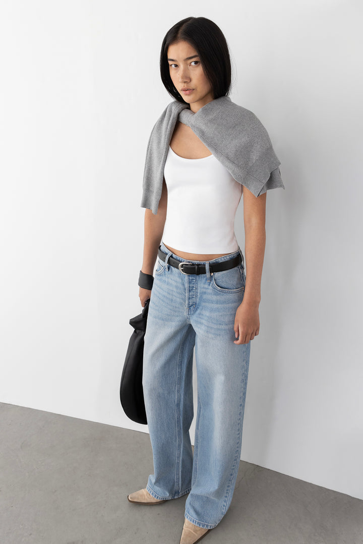 FORM CAMI TANK TOP in White — alternate angle